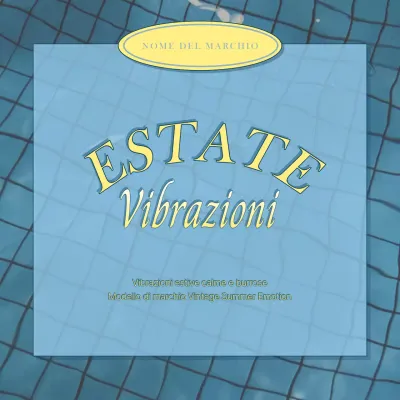 Un semplice annuncio di evento estivo in azzurro e giallo