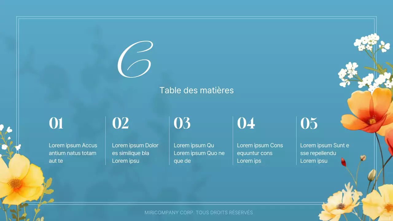 Guide des jolies fleurs d'été en blanc et orange