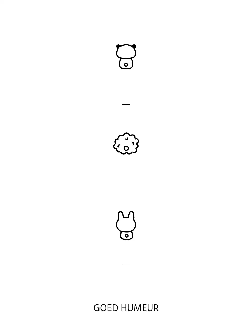 Leuke cafe merchandise met illustraties van dieren van achteren