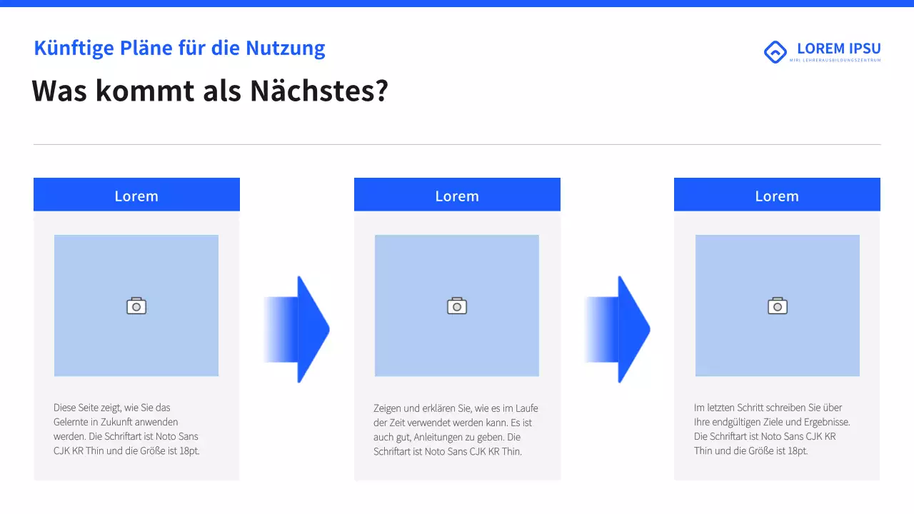 Einfaches Lehrermaterial in Blau und Schwarz