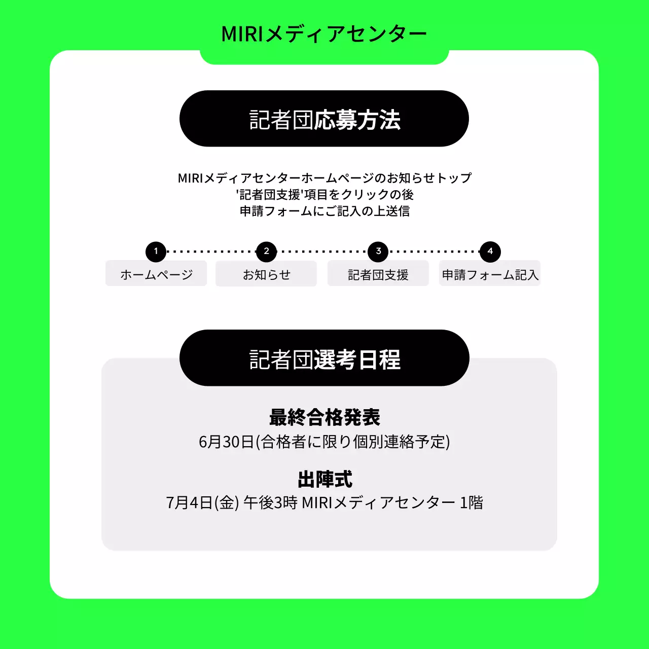 緑 ポップ メディア お知らせ Instagram カルーセル