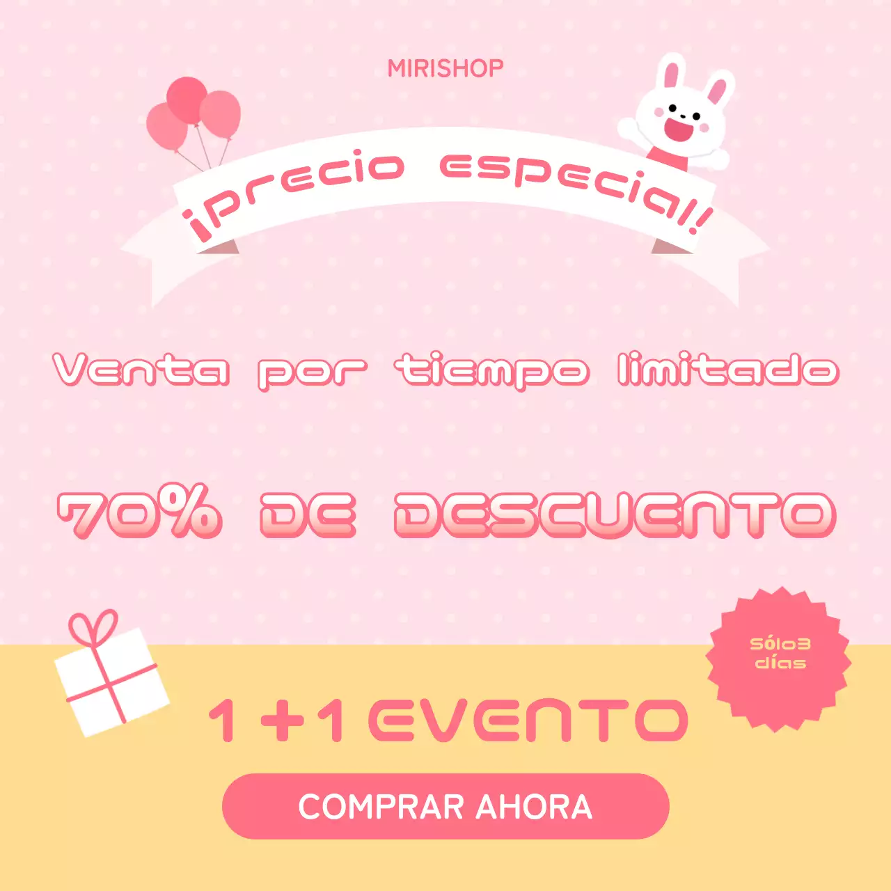 Un sencillo puesto de timesale rosa y amarillo