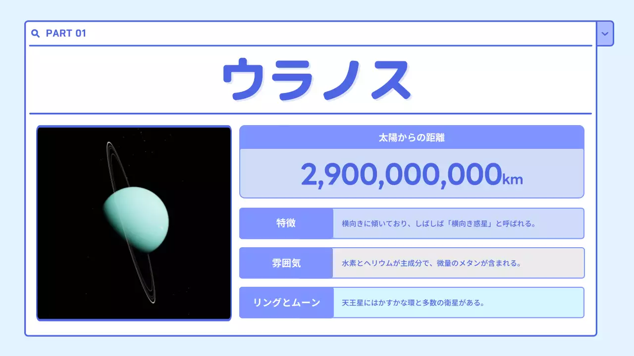 青 かわいい 宇宙 計画書 プレゼンテーション