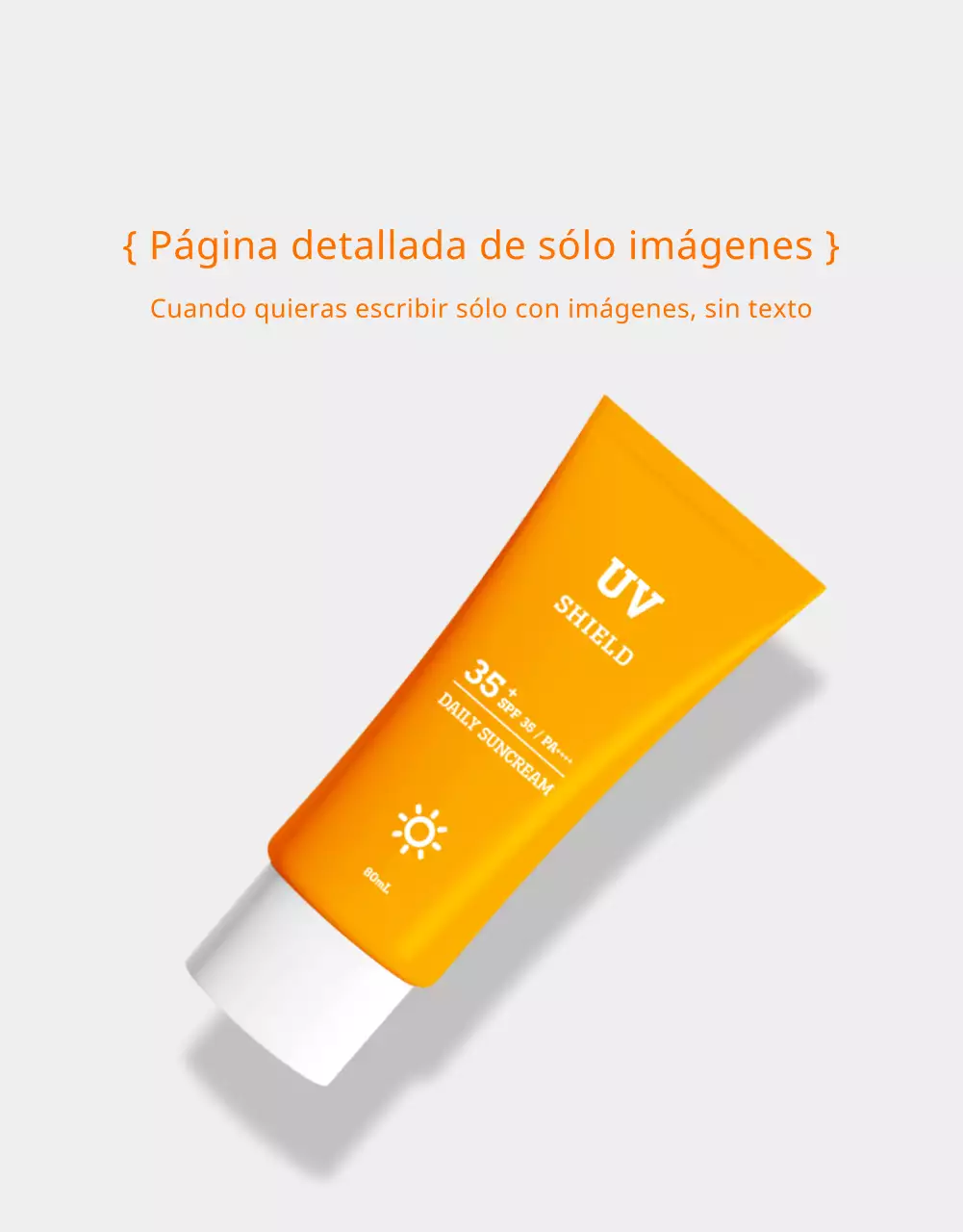 Una sencilla base de protección solar blanca y naranja