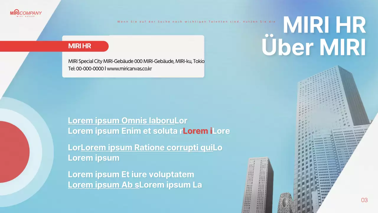 Hellblau und rot hervorgehobener Headhunting-Vorschlag