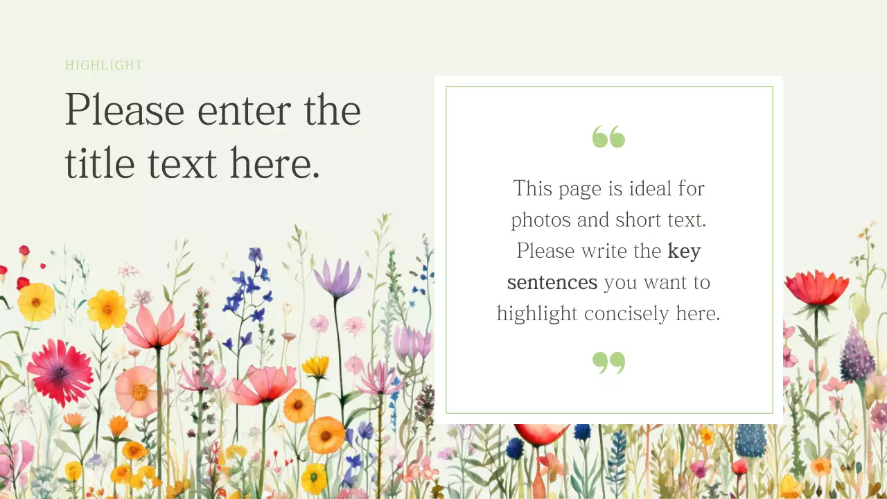 Presentasi Dokumen Bunga Berwarna-warni