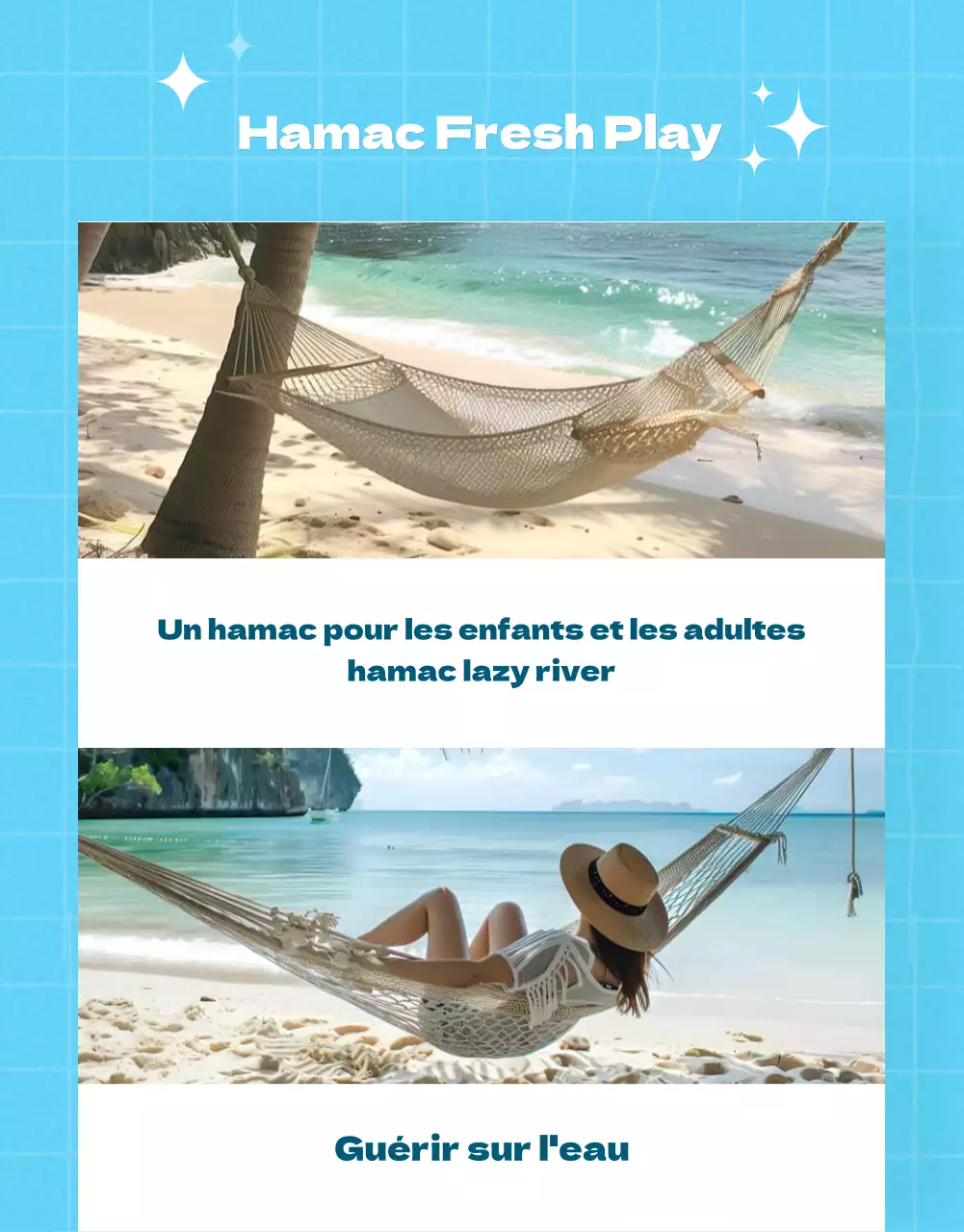 Promouvoir un événement avec des articles d'été vintage en bleu clair