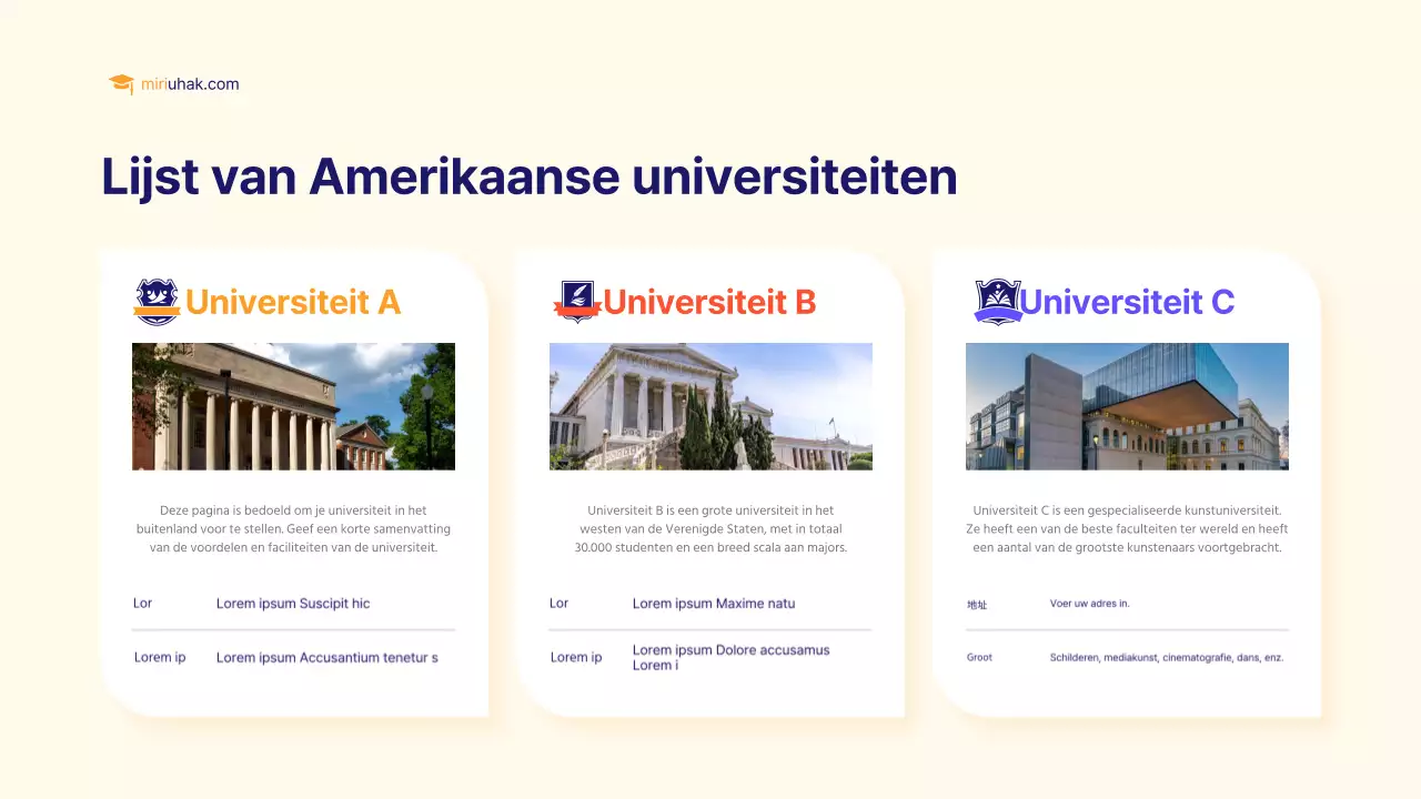 Een eenvoudige geel-oranje studiegids voor het buitenland