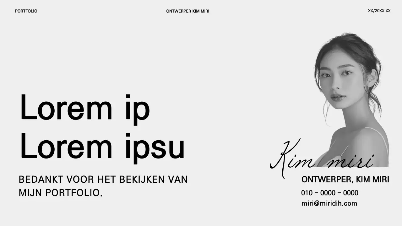 Een basis zwart-wit carrièreportfolio