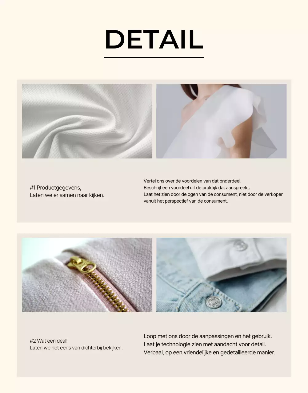Eenvoudige mode-advertentie in beige