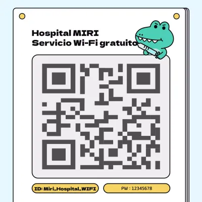 Promocione su servicio Wi-Fi gratuito con una sencilla combinación de colores menta y azul claro