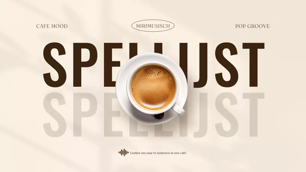 Eenvoudige op café geïnspireerde afspeellijsthoes in beige en bruin