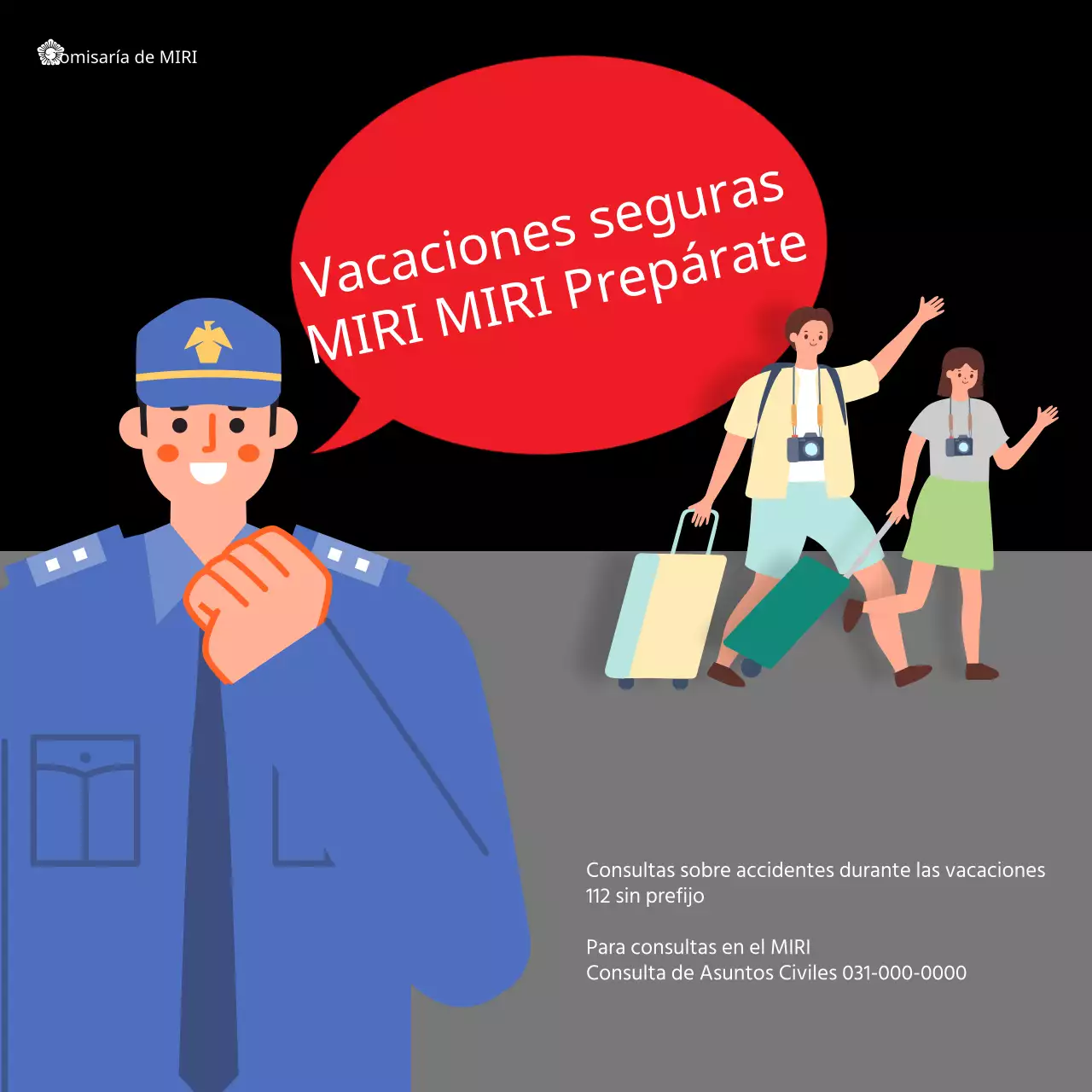 Consejos de seguridad contra robos en vacaciones resaltados en rojo y negro