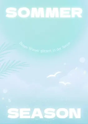 Ein Meer von Sommerblau im Trend in hellblau und mint post