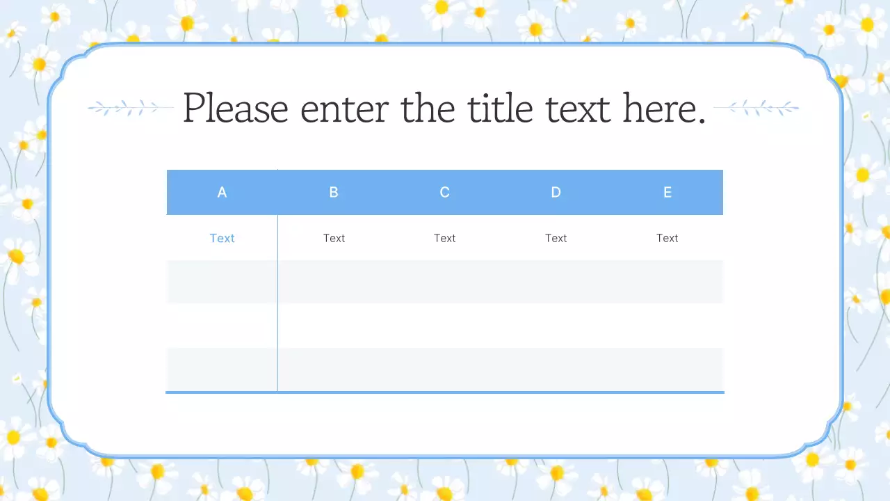 Blue Floral Summer Presentation