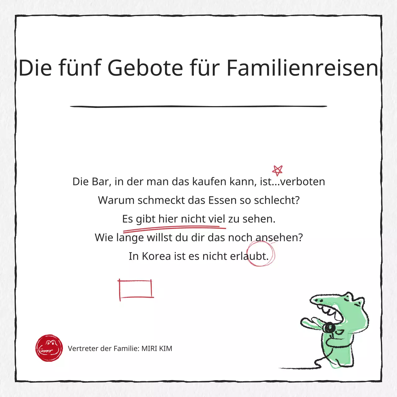 Schwarz-weiße, einfache Gruppenreiseregeln Post