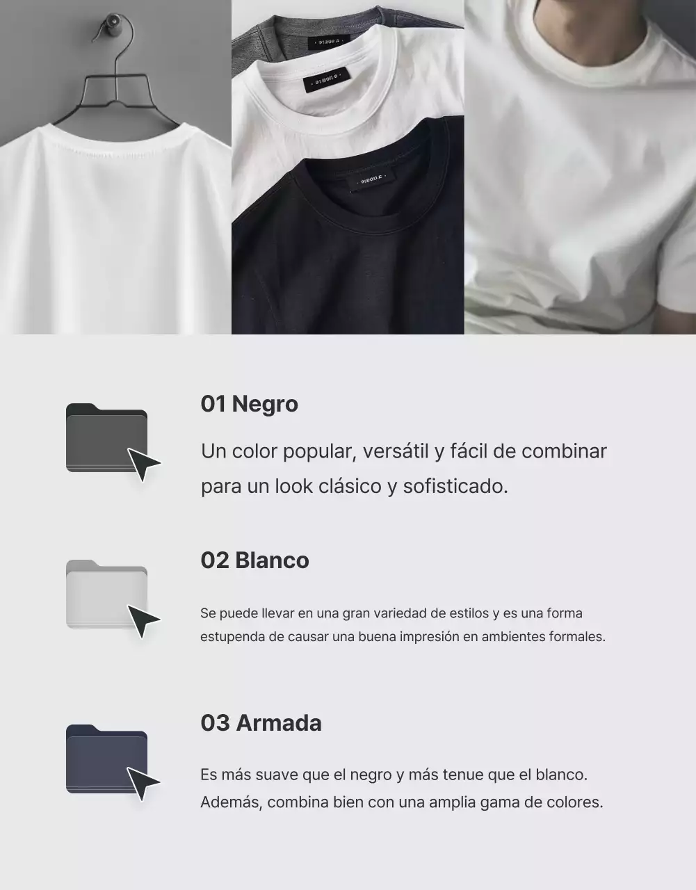 Promocione descripciones y detalles en un centro comercial de moda en gris y azul claro