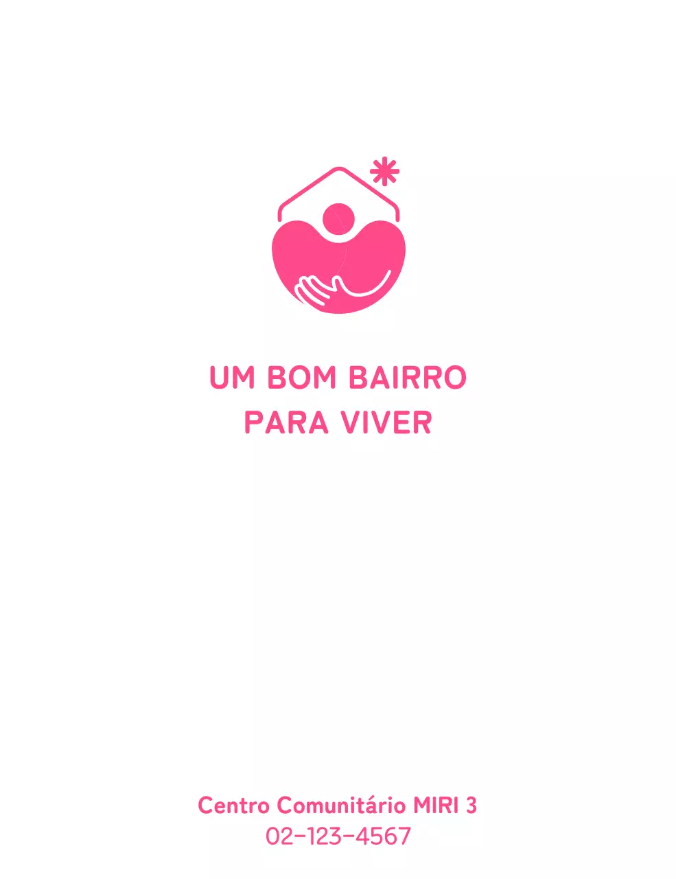 Logótipo do centro de bem-estar com ilustração de abraços