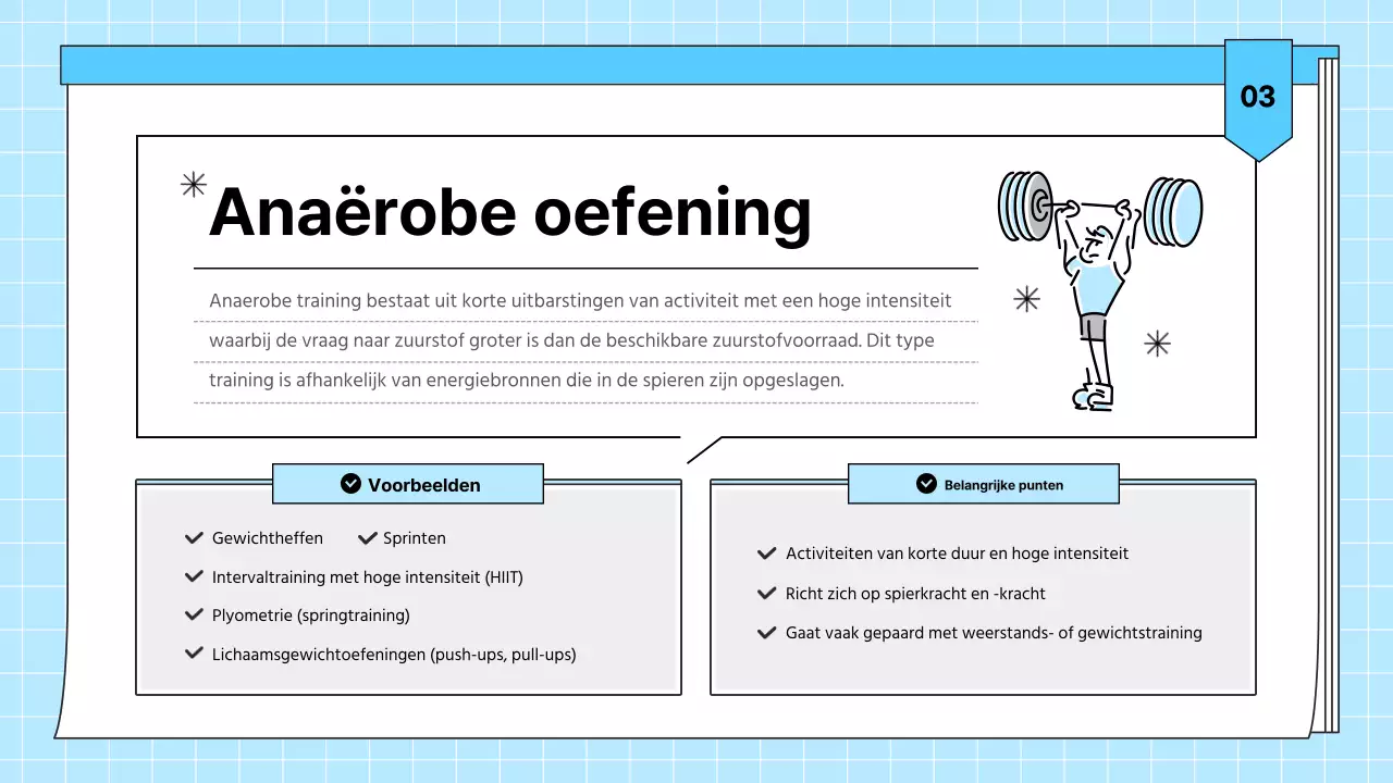 Lichtblauw eenvoudig oefenmateriaal voor gezondheidsvoorlichting