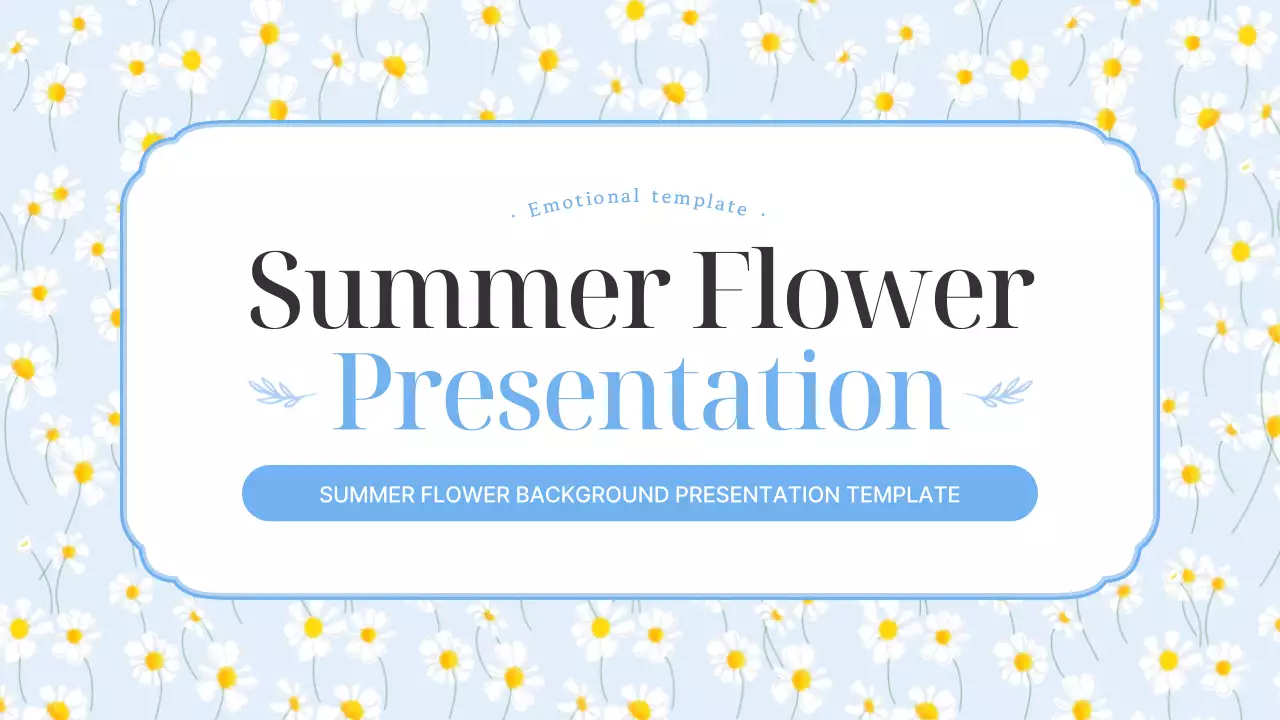 Blue Floral Summer Presentation