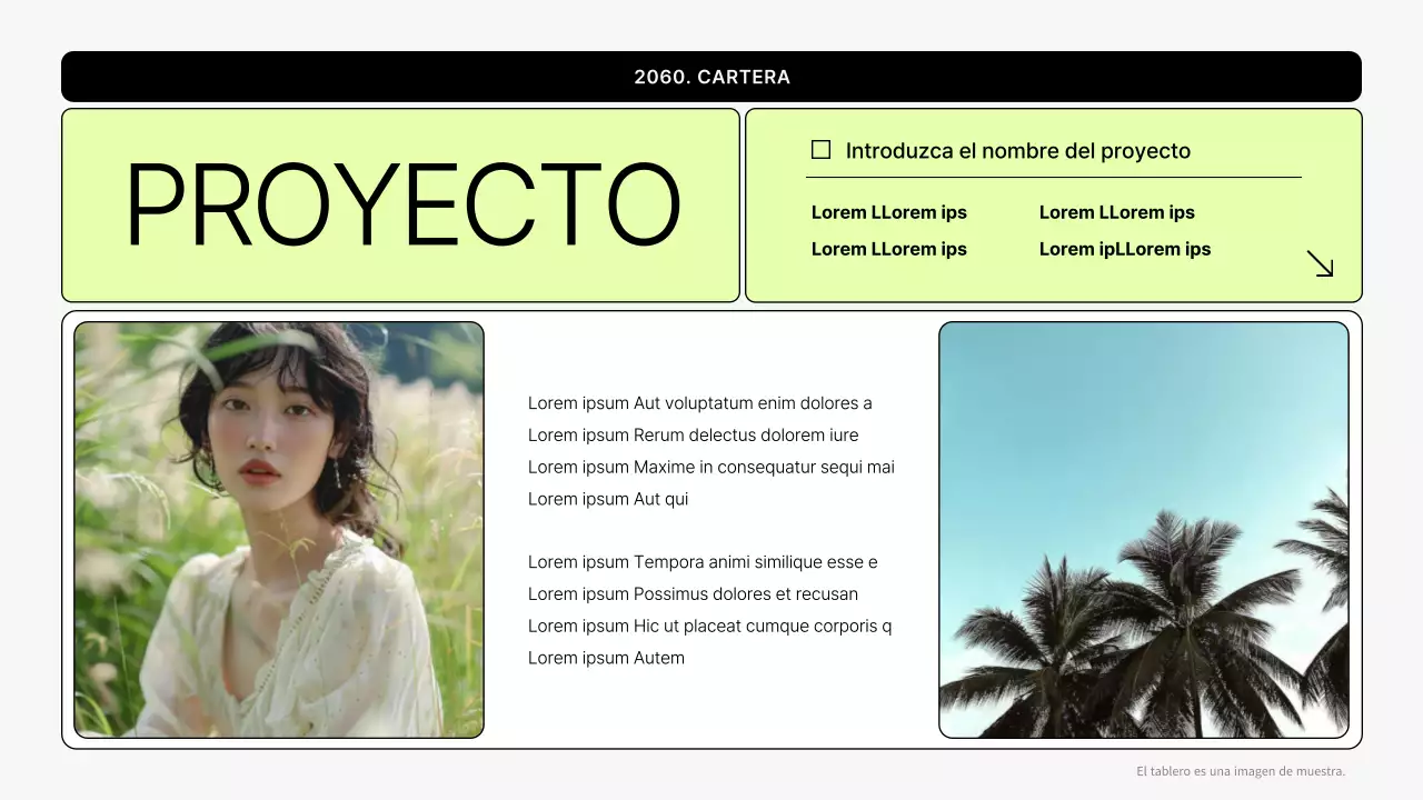 Cartera imprimible sencilla en gris y verde lima