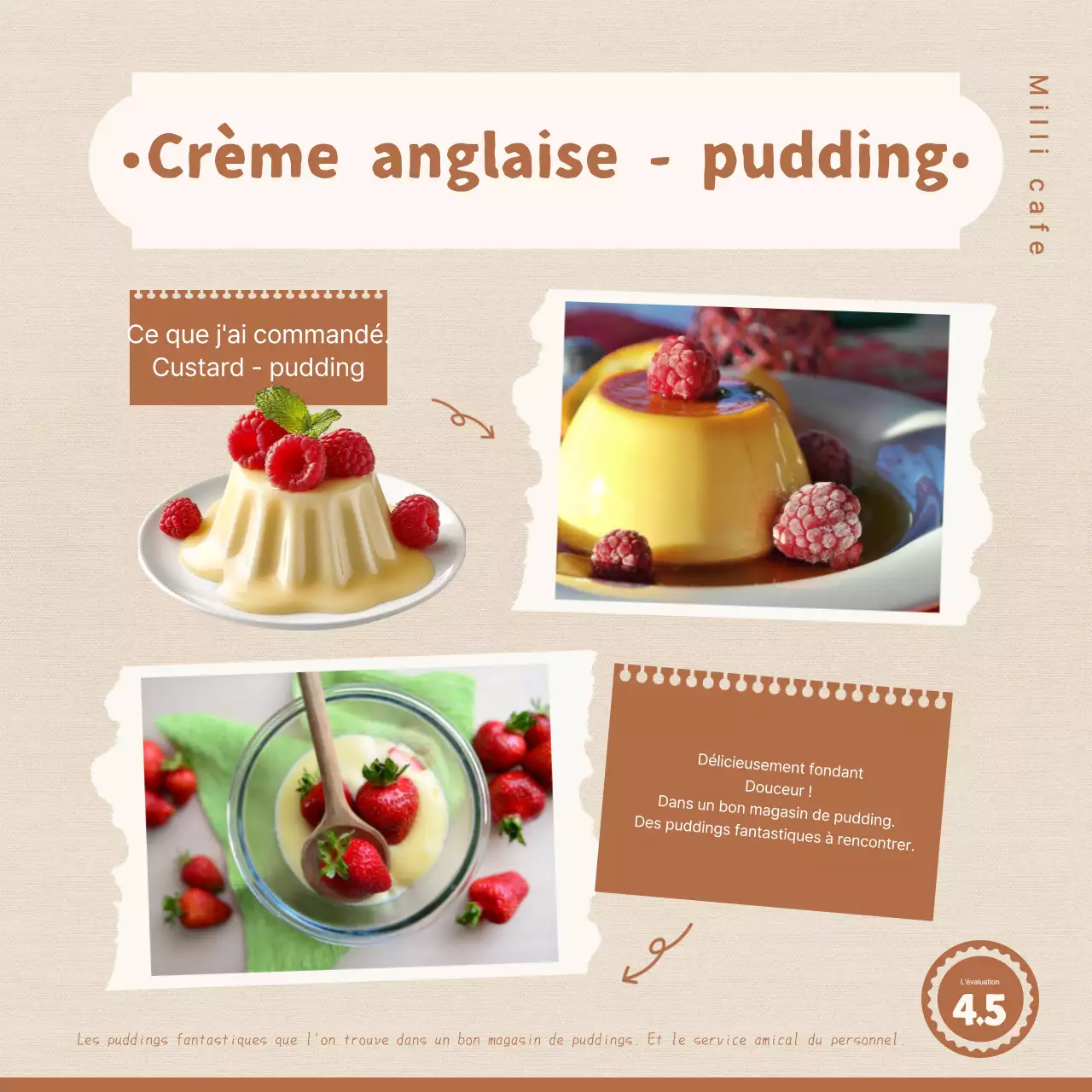 Publicité pour des produits de voyage vintage beiges et bruns.