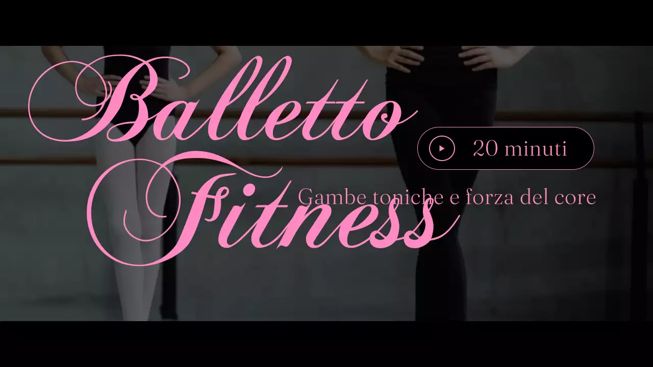 Allenamento classico di danza classica in nero e rosa MainTitle