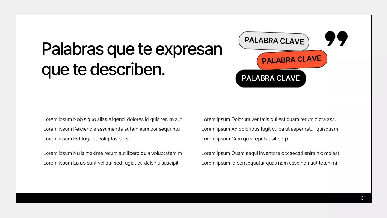 Una sencilla cartera de marketing en gris y naranja