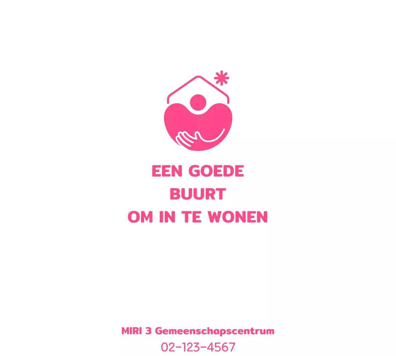 Welzijnscentrum logo met knuffelillustratie