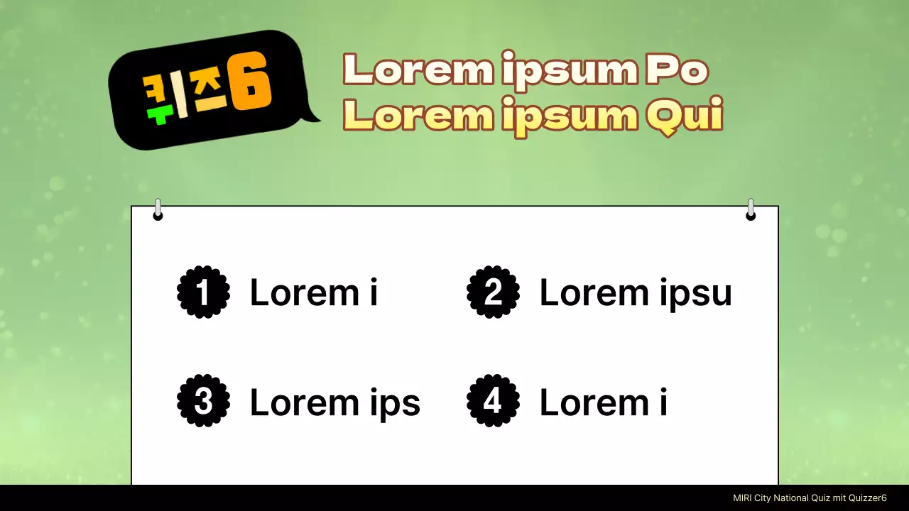 Eine Sammlung von gelben Quizsendungen im Retro-Stil