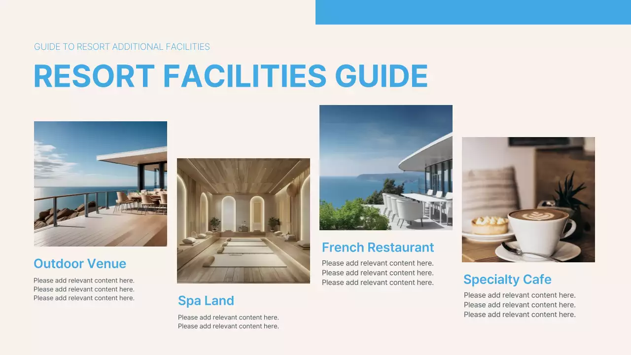 Blue Modern Resort Guide Presentation