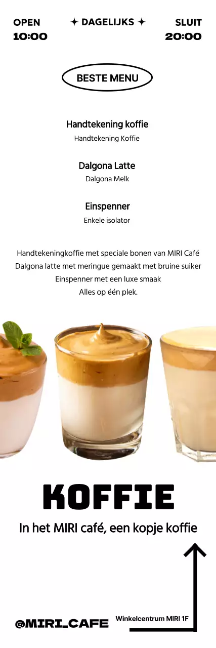 Promoot je cafémenu in een moderne stijl