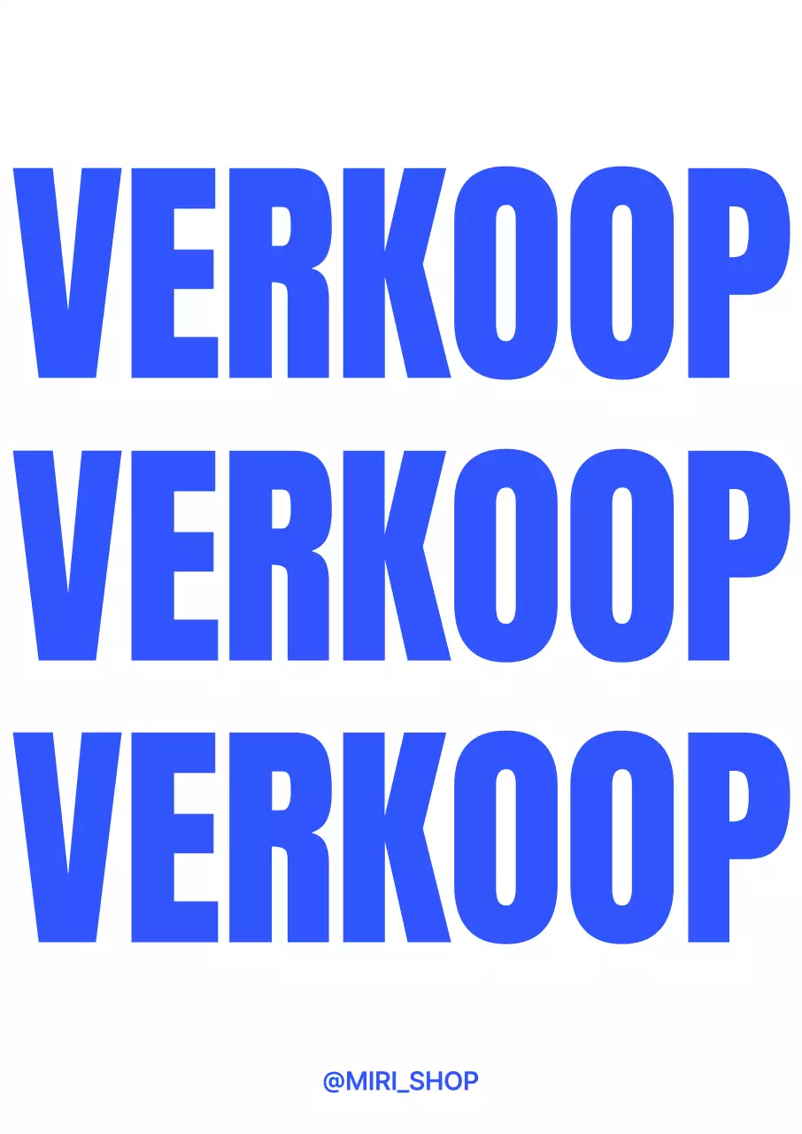 Een driedimensionale poster voor een uitverkoop in koele kleuren