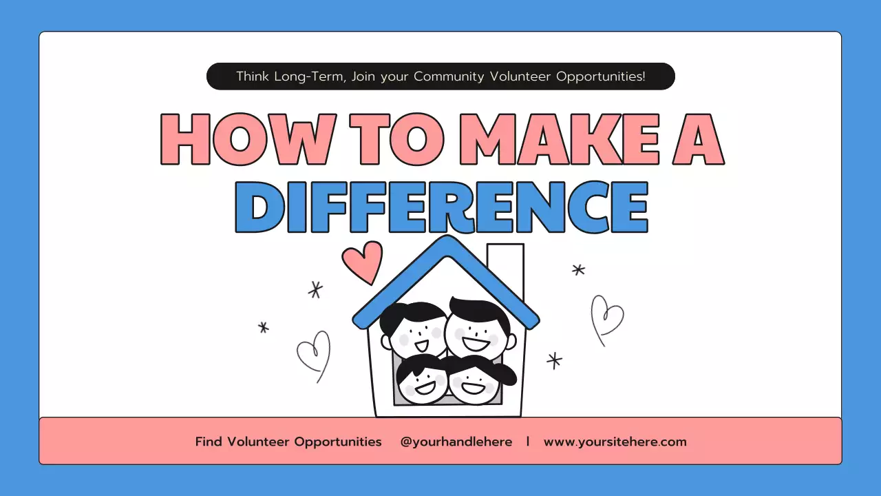 Blue Simple Community Announcement Presentation