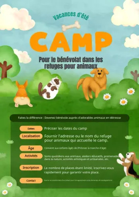 Promouvoir les camps d'été "vert" et "orange" au Centre de soins animaliers