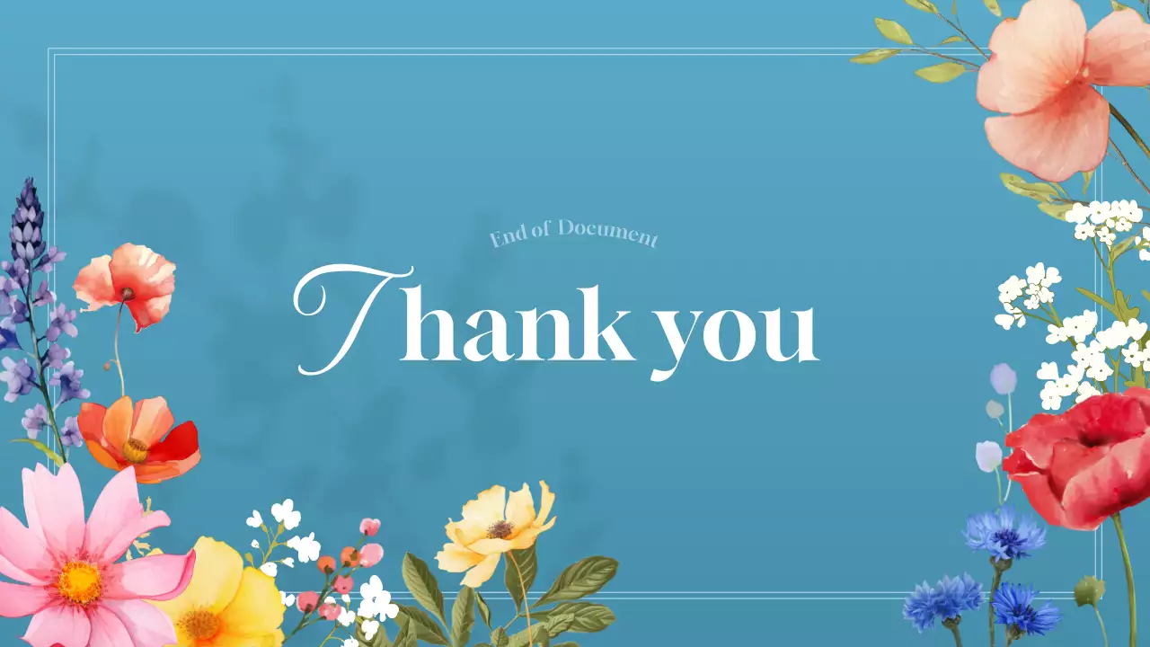 Blue Elegant Flower Presentation