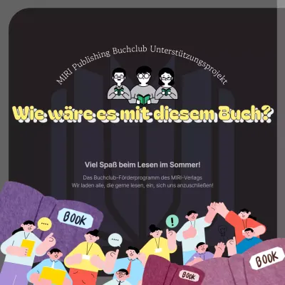 Werben Sie für die Unterstützung eines einfachen Buchclubs in Marineblau