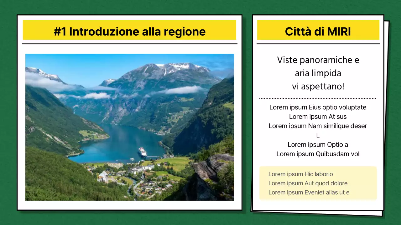 Promuovere i pacchetti vacanza nazionali in verde e blu, in stile gioco da tavolo