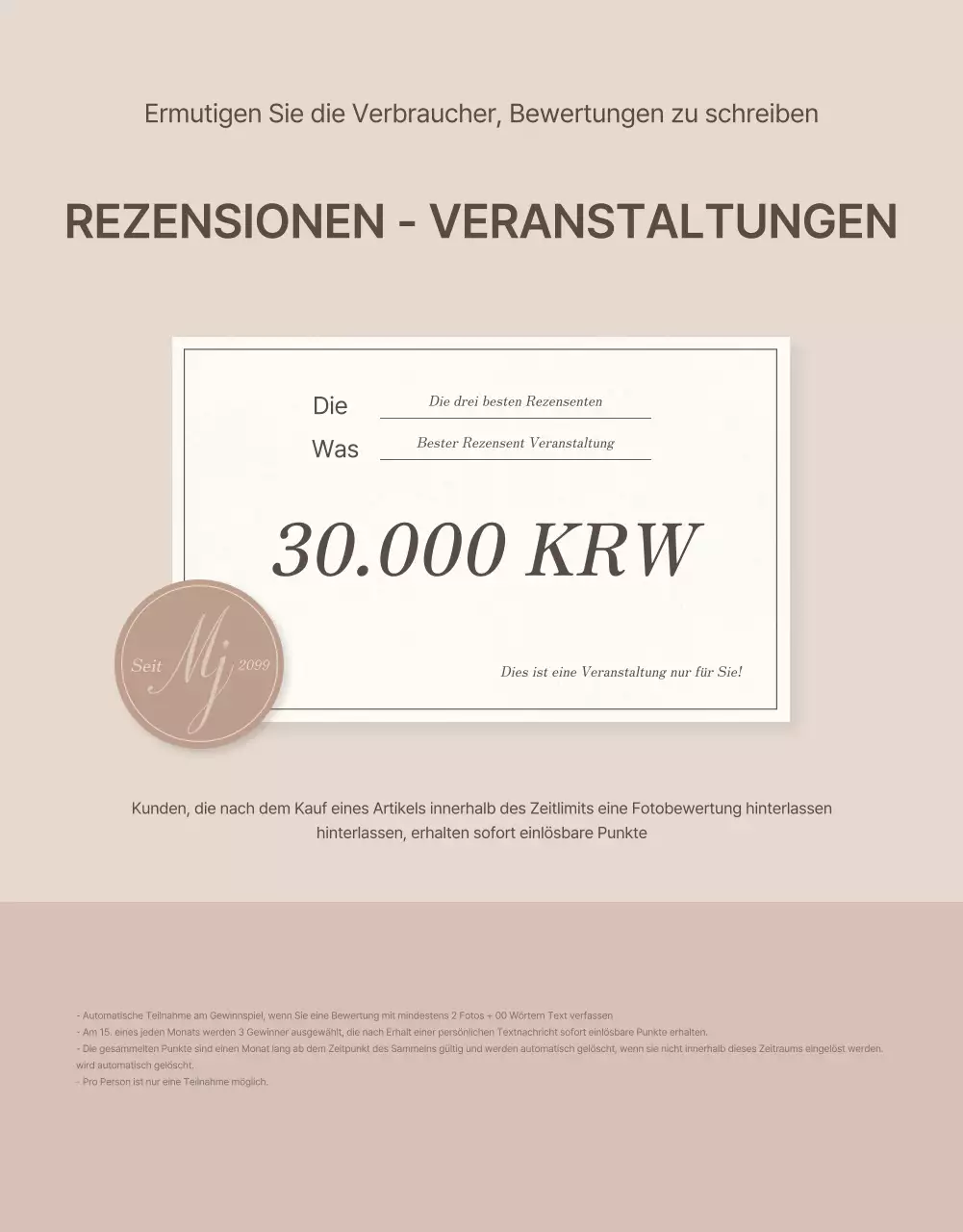 Bewerben Sie Ihre Schmuckbewertungsseite in Braun- und Beigetönen