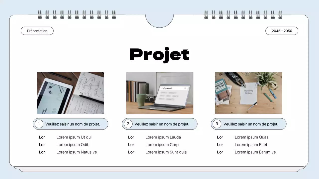 Portefeuille à cadre simple en bleu clair