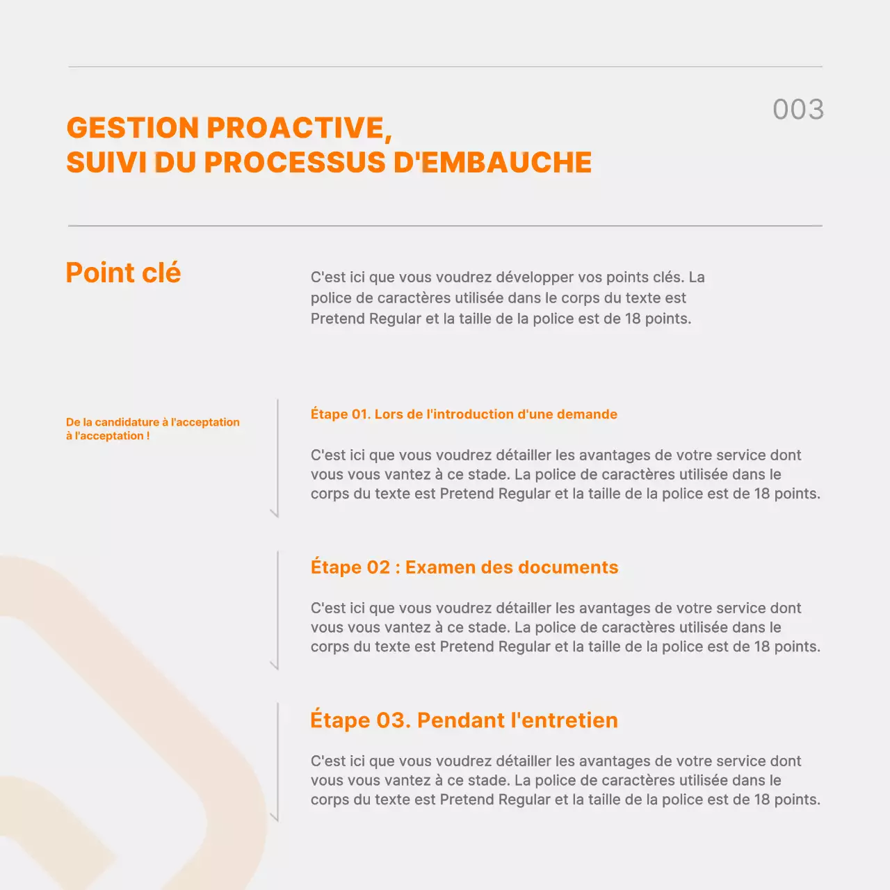 Promouvoir une plateforme de recherche d'emploi noire et orange très tendance