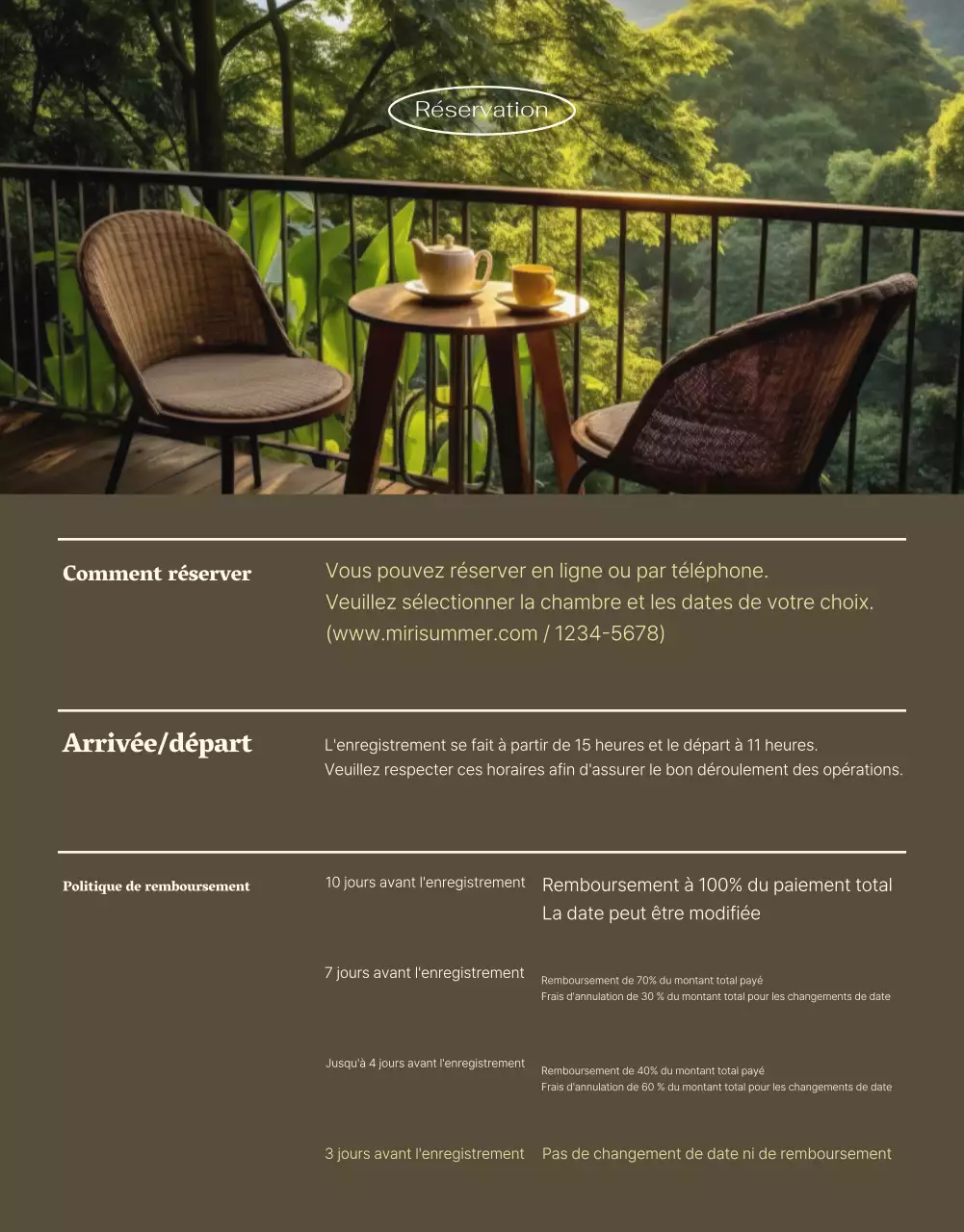 Vert et beige, une retraite estivale confortable pour les sens