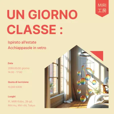 Annuncio di un giorno di lezione minimalista giallo e rosso