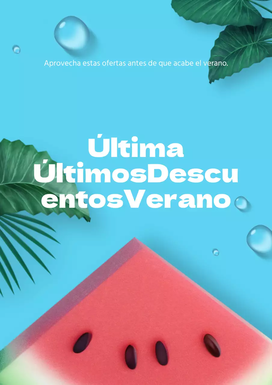 Promocione una venta de verano en rojo y azul claro de moda