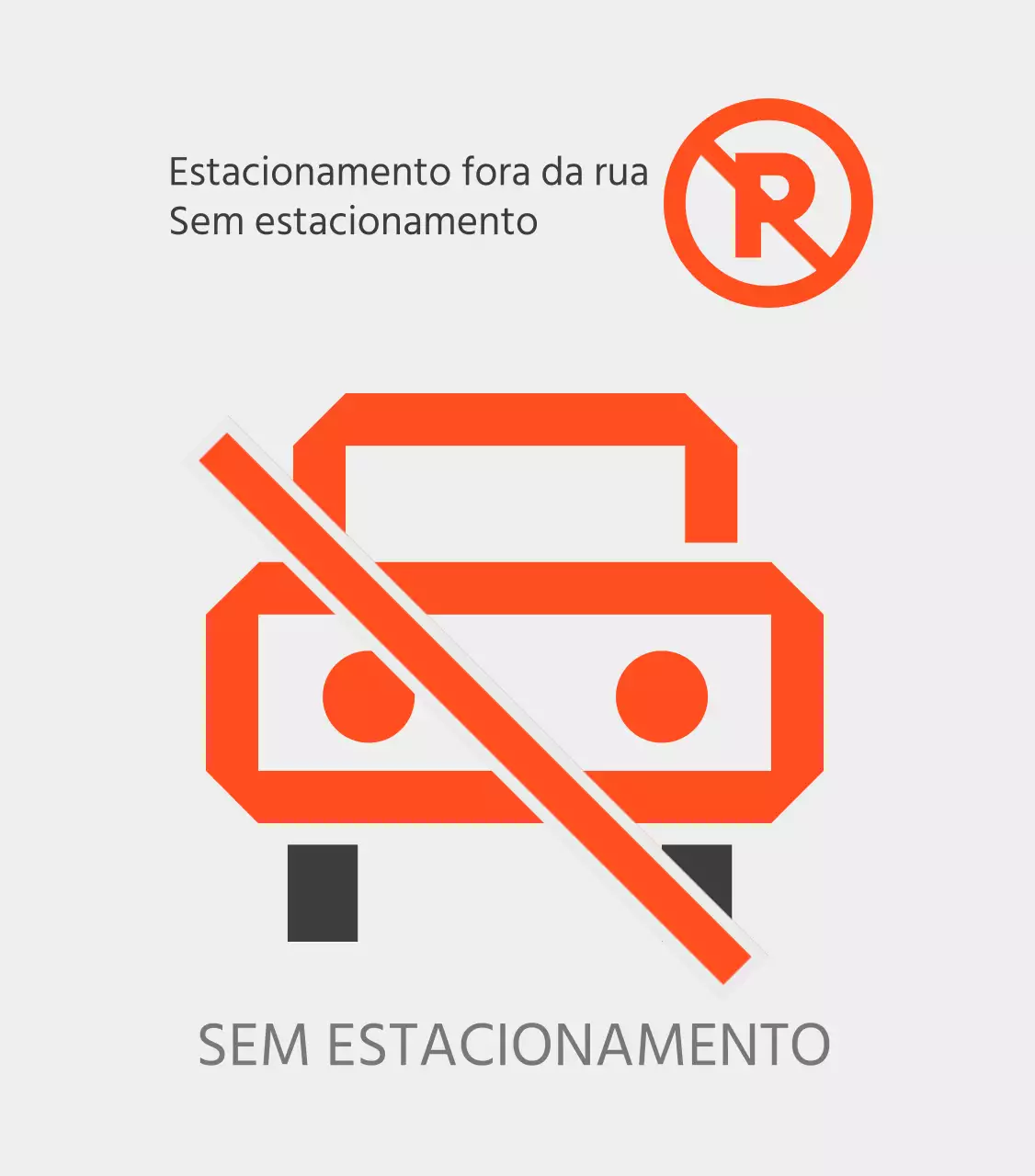 Proibição de estacionamento em espaços não reservados