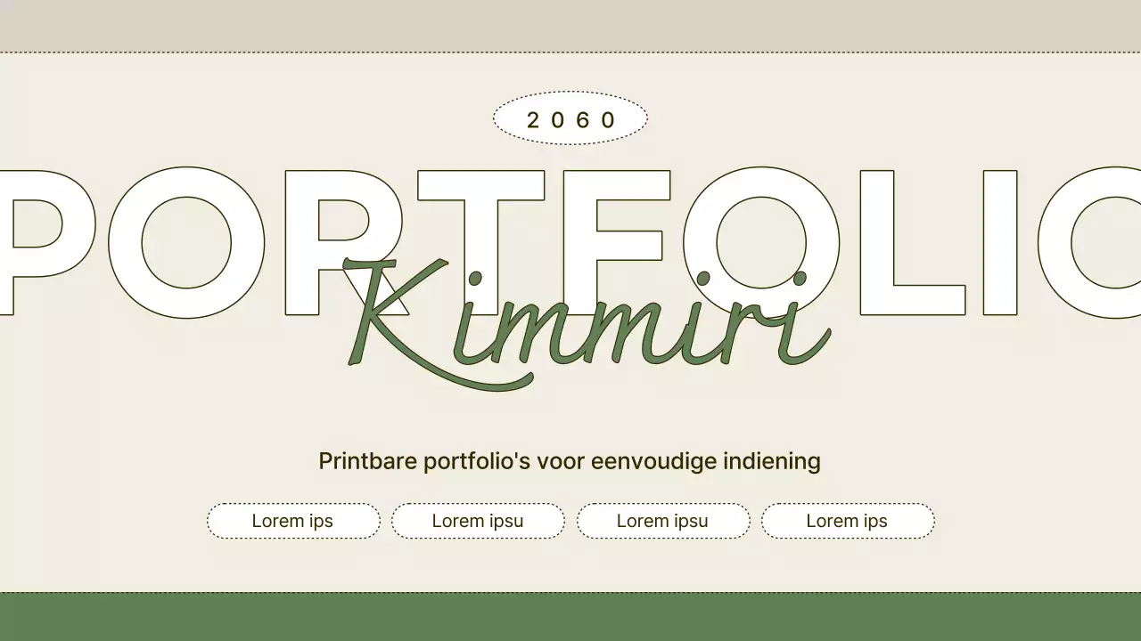 Abstract en beige Eenvoudig, gemakkelijk in te dienen portfolio
