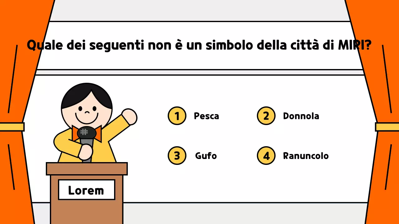 Promuovere un simpatico quiz arancione