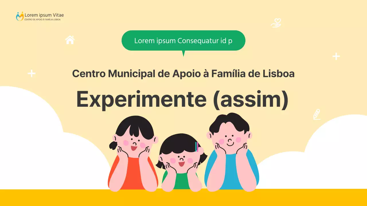 Um guia simples amarelo e verde de apoio ao domicílio