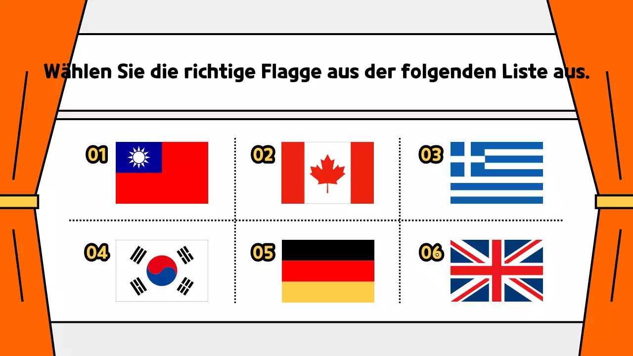 Werben Sie für ein süßes orangefarbenes Quiz