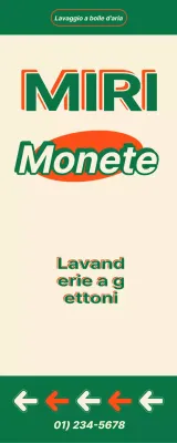 Poster di lavanderia a gettoni in stile vintage americano